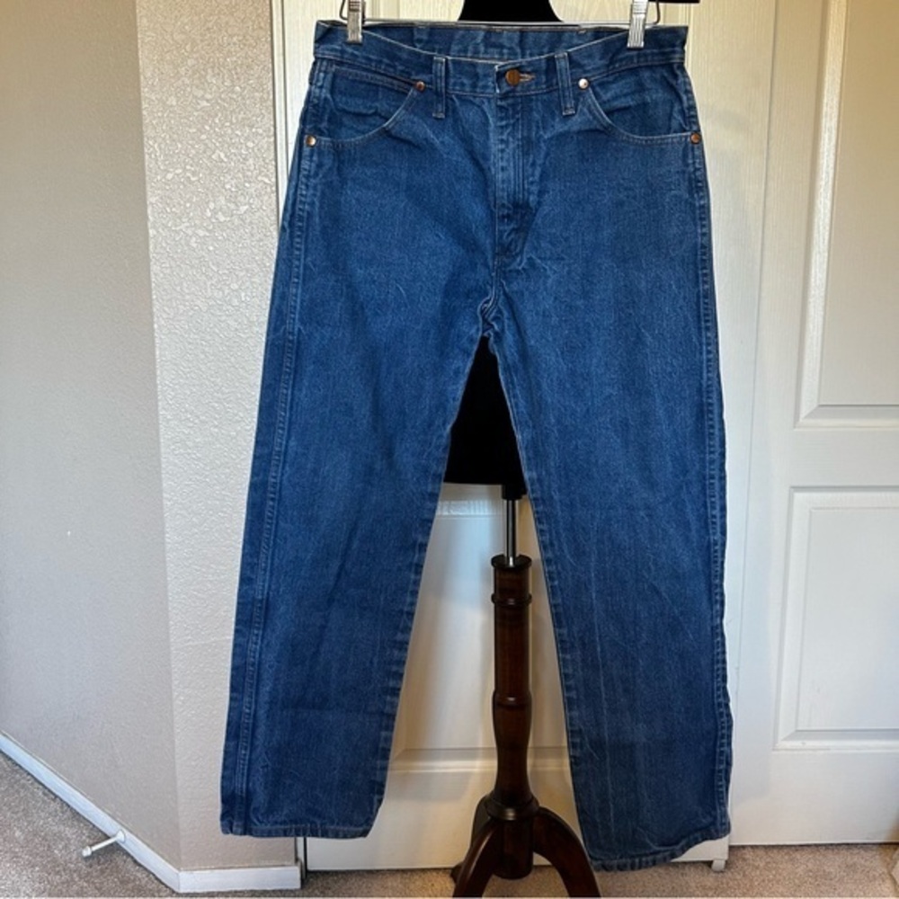 Wrangler‎ 5 Pocket 100% Cotton Blue Jeans Size 34X29